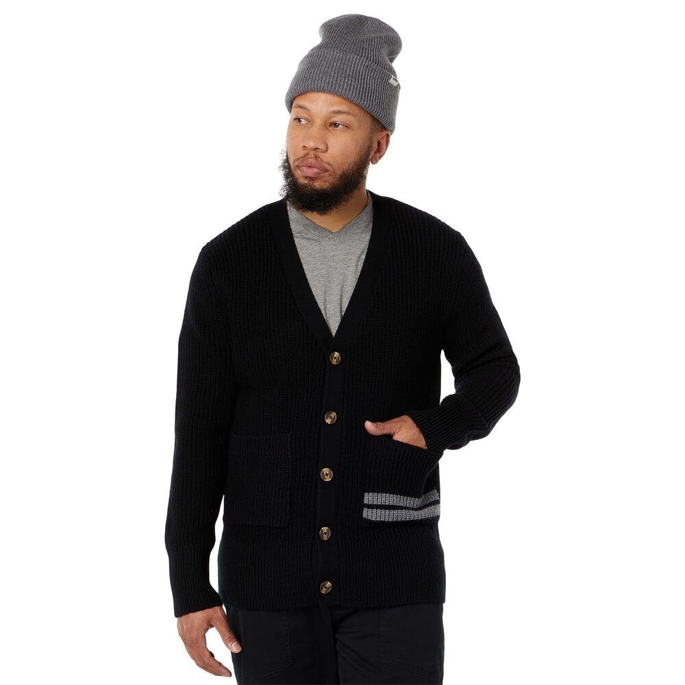 LABEL Go-to Cardi Black/Light Grey SM